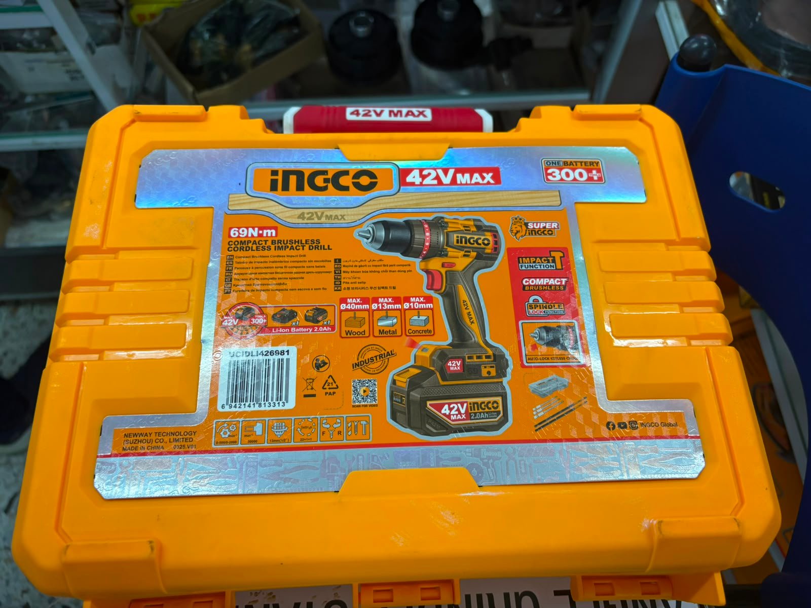 Ingco Taladro de Impacto Inalámbrico