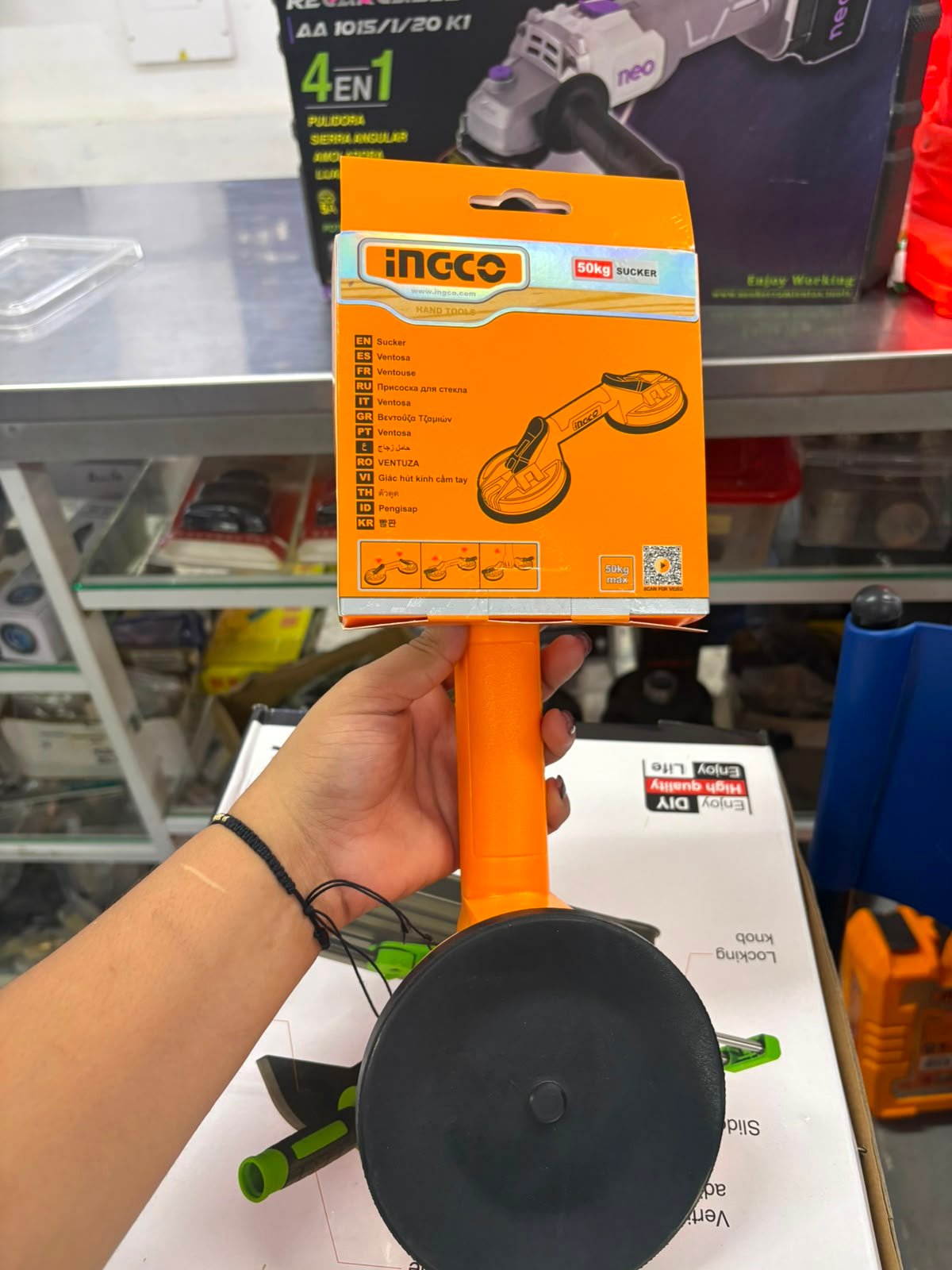 Ingco Ventosa 50 kg (vista frontal)